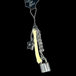 Steel Coyote Foot Bone Lock Phone Charm
