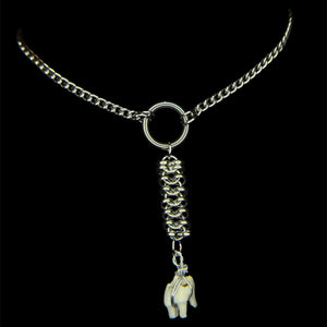 Steel Deer Tooth Mini Chainmail Necklace