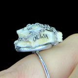 ouija steel deer molar ring