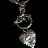 Steel Forget Me Not Rosary Chainmail Necklace