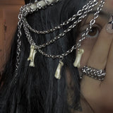 Adjustable Diva Headpiece (raccoon rib + coyote toe)