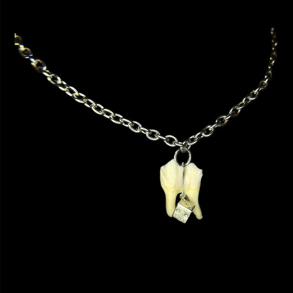 Steel Deer n Dice Necklace
