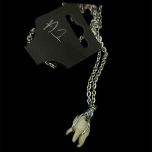 Steel Deer Tooth Necklace #A1