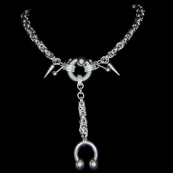 Steel Pierced Chainmail Rosary