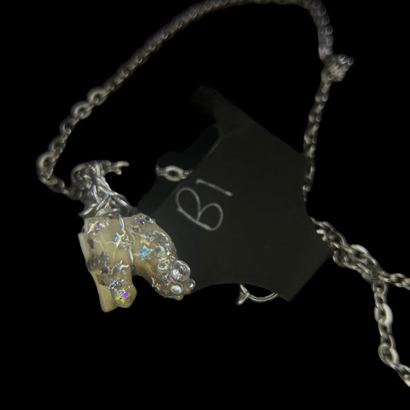 Steel Deer Tooth Necklace #B1 Yassified