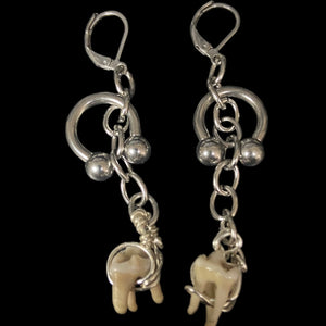 Raccoon Teeth Steel Earrings