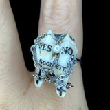 ouija steel deer molar ring