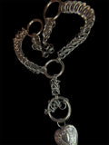 Steel Forget Me Not Rosary Chainmail Necklace