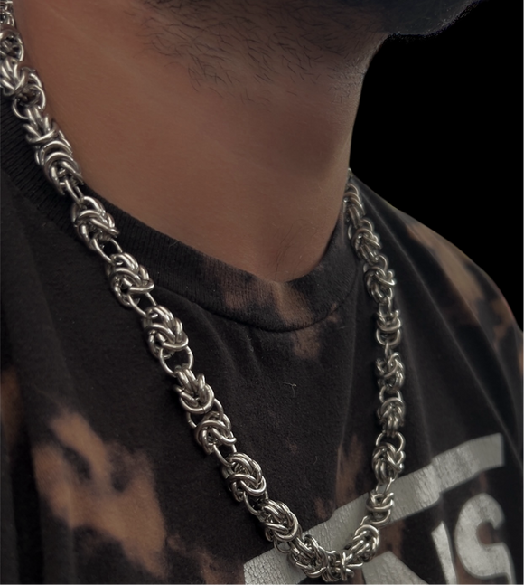 Steel Long XL Byzantine Necklace