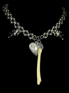 Heart Locket Necklace + Bone