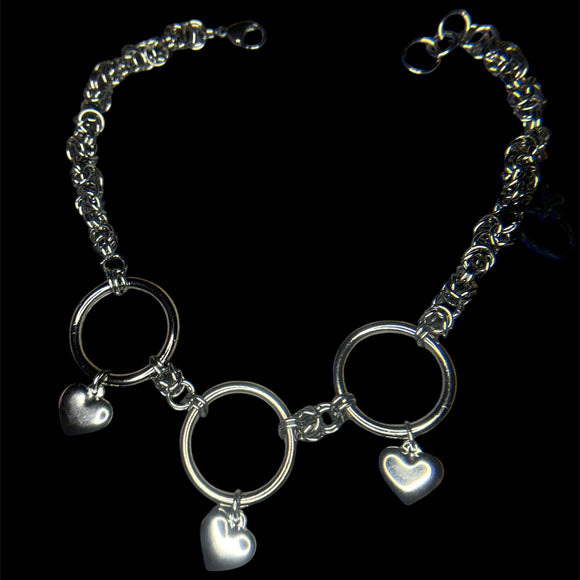 Steel Health Bar Choker Byzantine