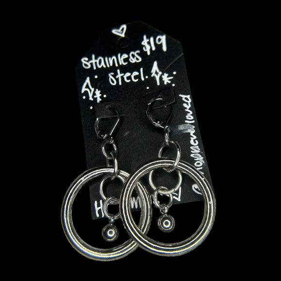 Steel Simple Hoop Earrings