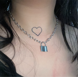 Steel Lock Necklace