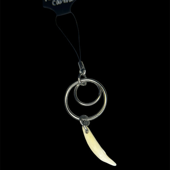 Steel Double Hoop Coyote Canine Phone Charm