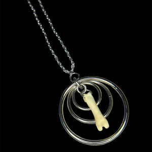 Steel Coyote Toe Bone Hoop Necklace