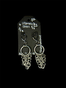 Steel Jester Drop Earrings