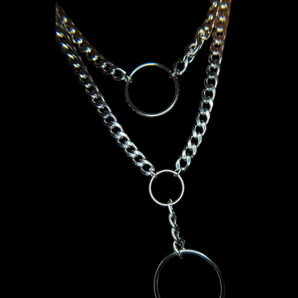 Steel Layered Chain Necklace