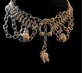 3 Tier Tooth Necklace Steel