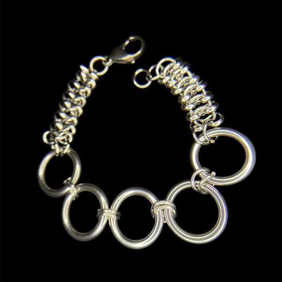 Steel Brass Knuckle Inspired Bracelet