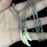 Steel Raccoon Tooth Necklace