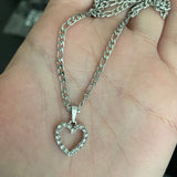 Rhinestone Heart Necklace!
