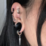 Steel Spike Hoop Earrings