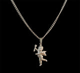Steel Cupid Necklace