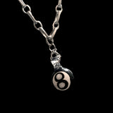 Glass Steel 8 Ball Necklace!