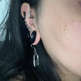 Steel Lock Earrings