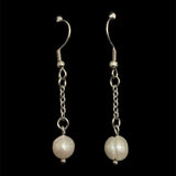 genuine freshwater pearl earrings.
