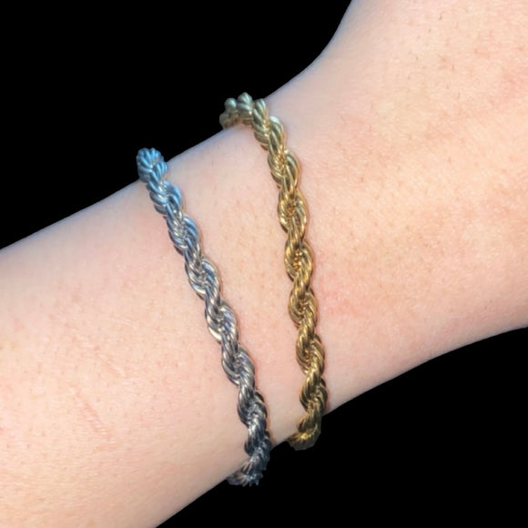 Rope Chain Steel Bracelet.