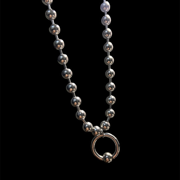 Captive Bead Steel Necklace