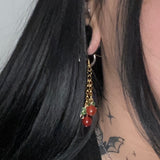 carnelian cherry earrings.