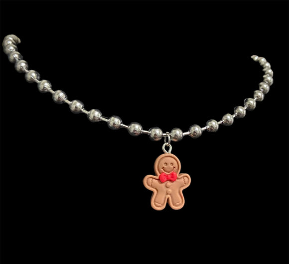 Steel Gingerbread Necklace