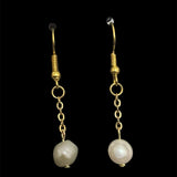 genuine freshwater pearl earrings.