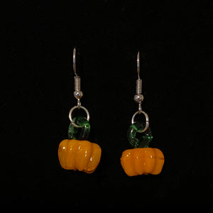 Steel Pumpkin Earrings