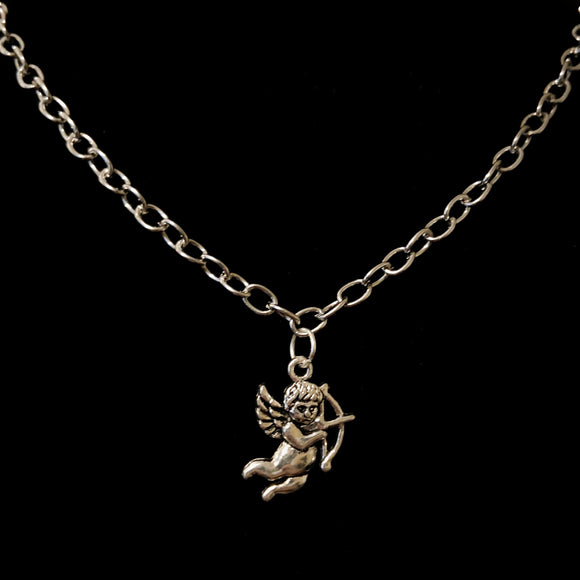 Silver Cherub Chain Necklace