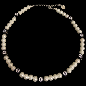8 Ball Pearl Necklace