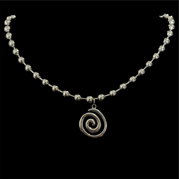 Steel Spiral Necklace