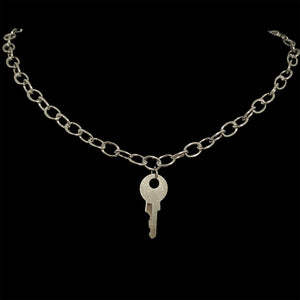 Silver Key Chain Necklace