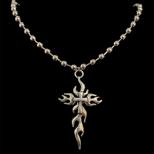 Flame Cross Necklace