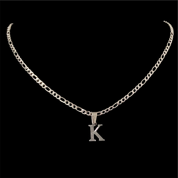 Initial Letter Steel Necklace