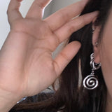 Steel Spiral Earrings