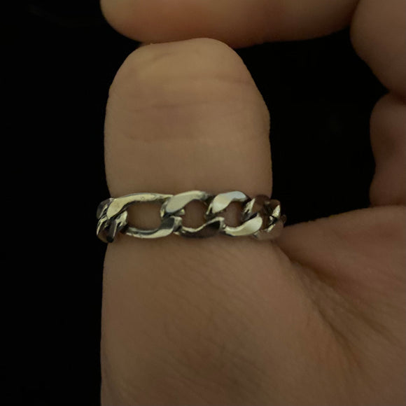 Steel Figaro Chain Ring ~