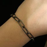 Steel Black Chain Bracelet