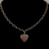 Steel Heart Chain Necklace